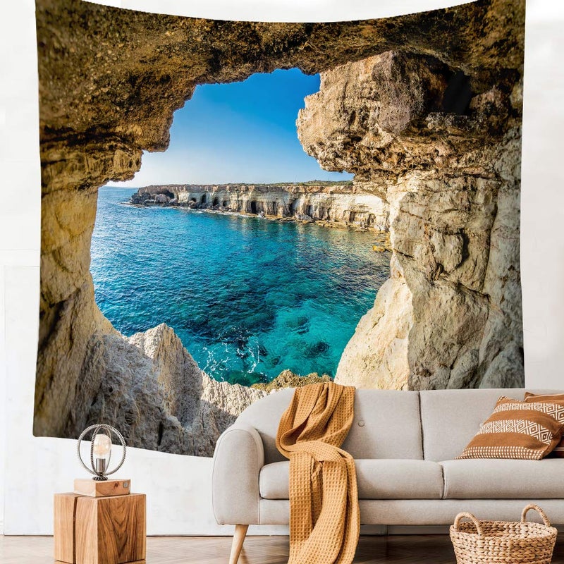 Llamazing Forest Home Decor Tapestry - Living Room Bedroom Decoration Curtain - Magic Landscape (Sea, 78''L60''W) - Image 3